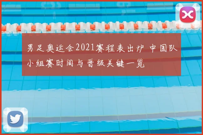 男足奥运会2021赛程表出炉 中国队小组赛时间与晋级关键一览